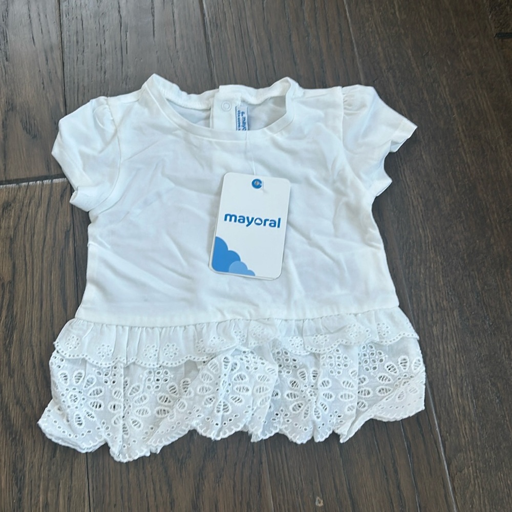 Mayoral baby girls short sleeve tee shirt
